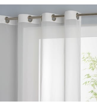 Voilage radiateur oeillets, Limpo - So'Home - Blanc écru