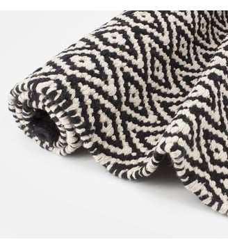 Tapis de bain - LOSANGE - Bath Bazaar - Noir et blanc