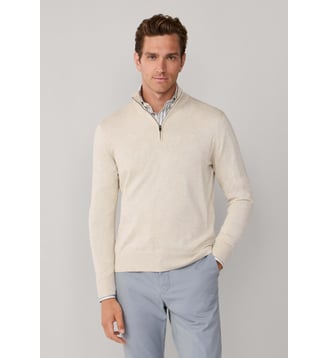Pull ajusté col camionneur - Hackett London - Blanc