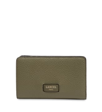 Portefeuille rectangulaire zippé - Lancel - Kaki foncé