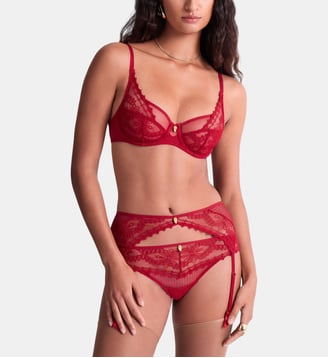 Porte-jarretelles - Aubade - Rouge