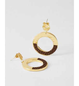 Boucles d'oreilles pendantes Amarita Metallic Brown - Flowers for Zoe - Marron