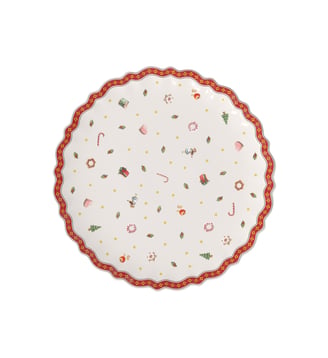Plat à gâteaux sur pied - Villeroy & Boch - Rouge blanc