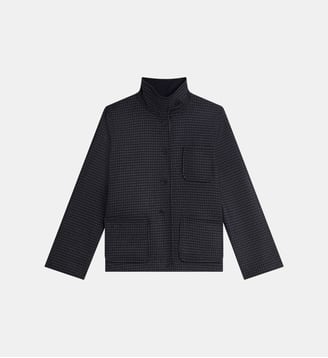 veste large courte - Agnès b. - Bleu waterman