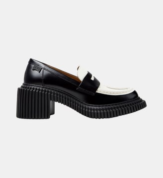 Mocassins Pix London cuir - Camper - Noir et blanc