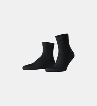 Chaussettes Courtes Run Rib Coton - Falke - Noir basic
