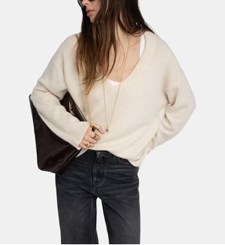 Pull Mikyz 100% Cachemire - Zadig&Voltaire - Blanc eggshell