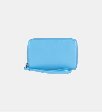 Mini compagnon Paris cuir lisse - Lancaster - Bleu atoll