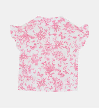 Ensemble long -  coton imprimé inspiration toile de jouy - Tartine Et Chocolat - Rose