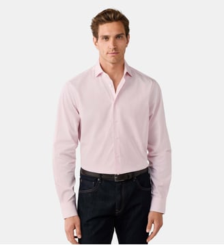 Chemise Coupe Regular City À Fines Rayures - Hackett London - Rose clair