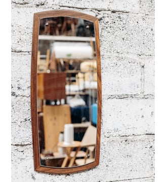 Miroir en teck Igor N°160- Produit chiné - Debongout - Bois