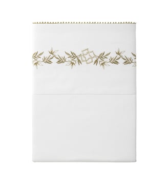 Drap plat imprimé en satin de coton bio, MIRABEAU Alexandre Turpault