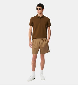 Short twill de coton relaxed fit - Lacoste - Marron