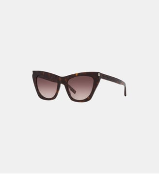 Lunettes de soleil Œil de chat SL 214 Kate - Saint Laurent - Écaille
