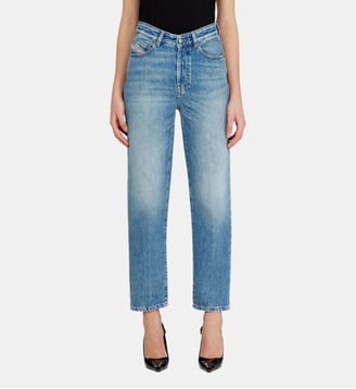 Regular Jeans High Waist 1981 D-Went - Diesel - Bleu clair