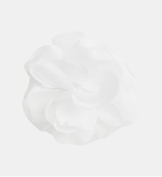 barrette fleur Karine en soie blanc - Agnès b. - Blanc