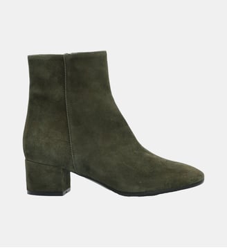 Boots parme - cuir velours - Manfield - Vert