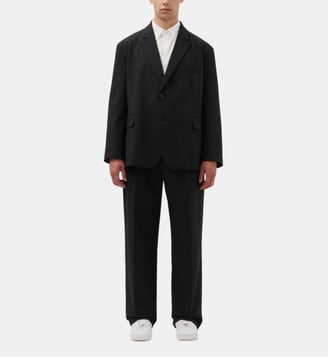 Veste 1/1 Oversized Col Revers - Studio Seidensticker - Noir