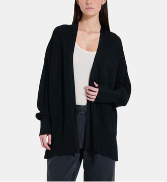 Gilet Gypsine ample uni en viscose - Zapa - Noir