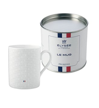 Mug 30 Cl Devise Française - Degrenne Elysee - Degrenne - Blanc