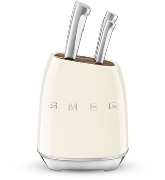 Bloc couteaux 6 pcs multi-usages crème - Smeg - Beige