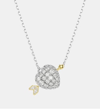 Pendentif Idyllia, Cœur avec flèche, Finition mix de métal - Swarovski - White et mixed plating