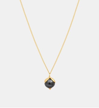 Collier   doré à l'or fin - Lucy - Satellite - Noir