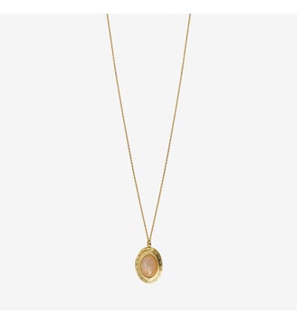 Collier doré nacre blanche oval - EDEN Caroline Najman