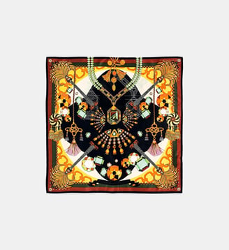 Mini Foulard à motifs DIAMONDS - Wild - Noir