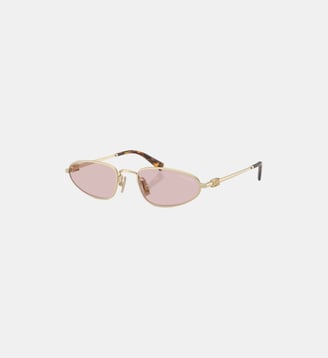 Lunettes de soleil Irrégulier MU A52S - Miu Miu - Or pale
