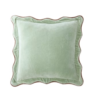 Housse de coussin en velours - Desforges - Amande