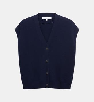 Gilet sans manche en laine - REBA - Gerard Darel - Marine