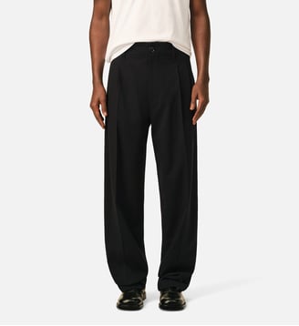 Pantalon deux plis en laine - AMI Paris - Noir