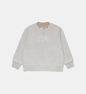 Sweat-shirt col rond avec logo - MM6 Maison Margiela - Chameau chaud