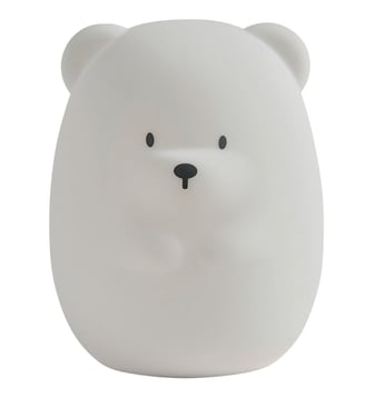 Veilleuse en silicone grand ours blanc - Nattou - Blanc