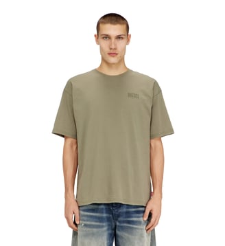 T-shirt décontracté avec imprimé camouflage au dos - Diesel - Kaki