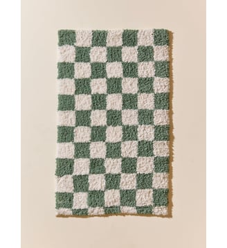Tapis damier - Cyrillus - Vert foncé