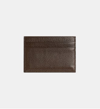 porte-cartes Scott en cuir bleu - Agnès b. - Marron ground