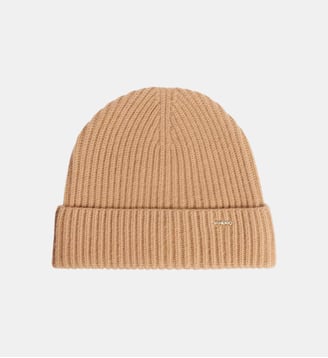 Bonnet en laine et cachemire - Sandro - Camel