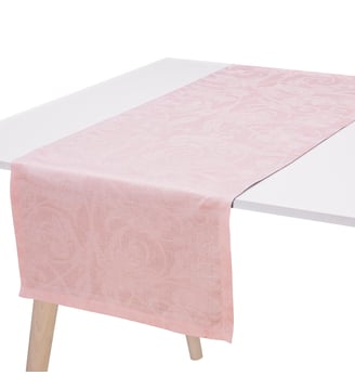Chemin de table Tivoli - Le Jacquard Francais - Rose poudre
