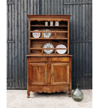 Vaisselier en chêne massif Maximilien N°392- Produit chiné - Debongout - Bois foncé