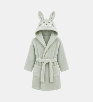Peignoir enfant enfant pur coton - Garnier Thiebaut - Vert d'eau