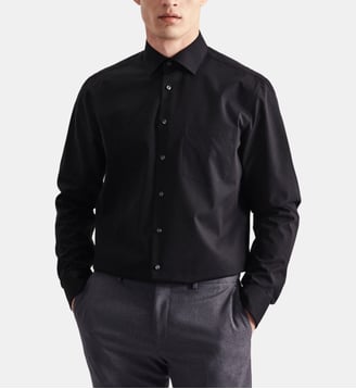 Chemise d'affaires 1/1 Extra long Regular Col Kent - Seidensticker - Noir