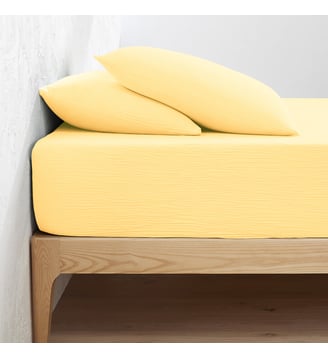 Drap-housse uni gaze de coton bonnet 30cm La Redoute Interieurs