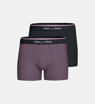 2Pack Boxer Motif Papil+UniROSE/BLEU7XLARGE - Eden Park - Bleu et rose