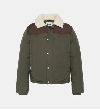 Blouson rancher bicolor - Schott - Vert foncé