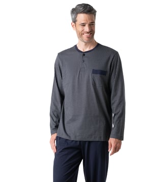 Pyjama long  CASUAL - Eminence - Bleu et vert
