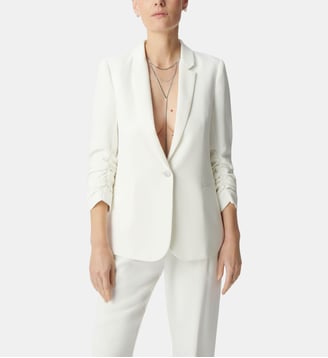 Veste de costume recyclé - Ikks - Blanc gris