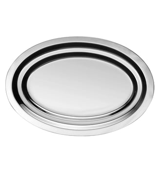 Plat Ovale 41 X 28 Cm - Newport - Degrenne - Gris