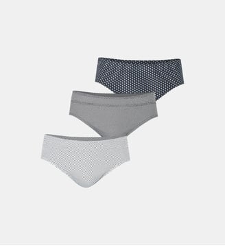 Slip taille basse, lot de 3,  MOTIF - Eminence - Gris et noir